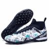 2024 Men's Fly-Knit High-Top Soccer Shoes with Breathable Sock Liner for Professional Turf Training