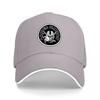 SKULLER NATION LOGO BASEBALL CAP BLACK WITH WHITE TRIM AND CIRCULAR EMBLEM DESIGN FOR Unisex AND Women FASHION ACCESSORY