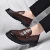 Модная мужская повседневная обувь для отдыха на открытом воздухе 2024 года, новые кожаные мужские стильные мокасины, мужская удобная деловая обувь, классические мужские туфли без застежек