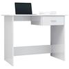 VidaXL Bureau Blanc brillant 100 x 50 x 76 cm Aggloméré