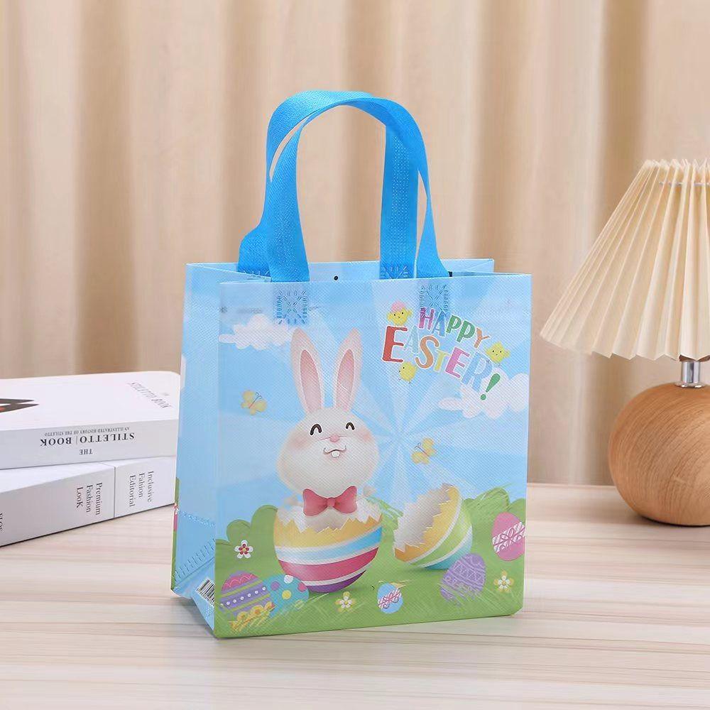4pcs Nonwoven Rabbit Egg Packaging Bags Bunny Egg Candy Bags  Gift Cookies