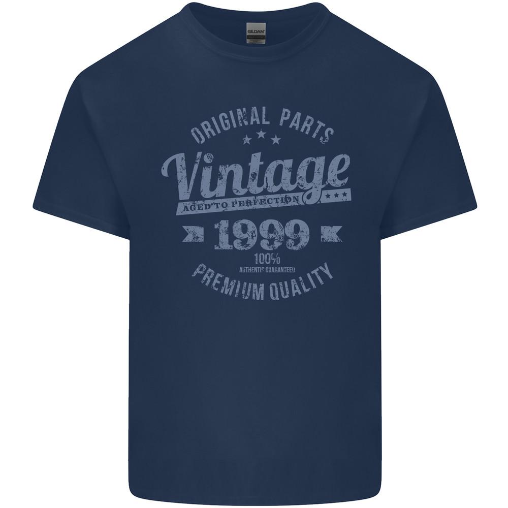 Vintage Year 26th Birthday 1999 Mens Light Cotton T-Shirt Navy Blue Unisex T-Shirt