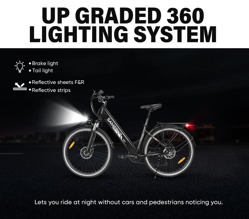 E-Bike New model SAMEBIKE RS-A01 Pro-T 36V15AH Removable Battery Electric Bike 26-Inch Tire Commuting Electric Bicycle