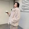Short Lamb Wool Imitation Fur Coat for Women's Winter New Small Thickened Imitation Rabbit Fur Light Lamb Wool Top