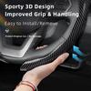 Suitable for Lexus Carbon Fiber Texture Steering Wheel Cover with Snap-On Wave-Shaped Sports Design to Protect Models Such as Rx, Nx, Es, Gx, Lx, Is, 
