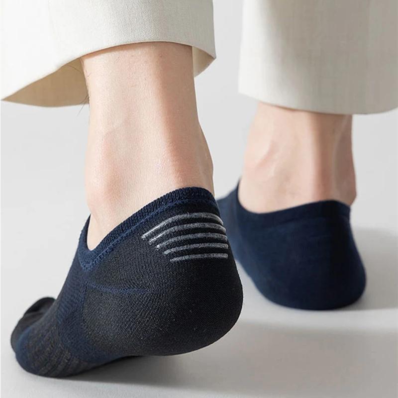 6 пар коротких носков из чистого хлопка с пятью пальцами, мужские носки-лодочки с впитывающей пот антибактериальной дышащей сеткой для бега и занятий спортом