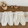 Girls Summer Floral Mosquito-Repellent Lightweight Bloomers with Ruffled Cuffs