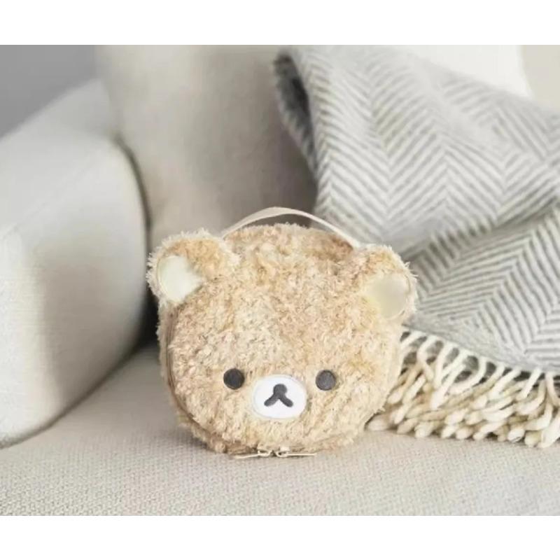 Cute Anime Bear Face Girls Plush Stuffed Make Up Bags Cosmetic Case For Women