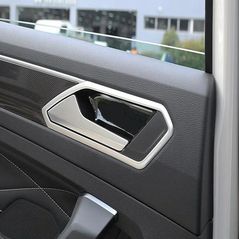 Нержавеющая сталь, автомобильная внутренняя дверная ручка, наклейки на чашу, аксессуары, подлокотник, 4 шт. для Volkswagen VW Tiguan L 2022 2023 2024