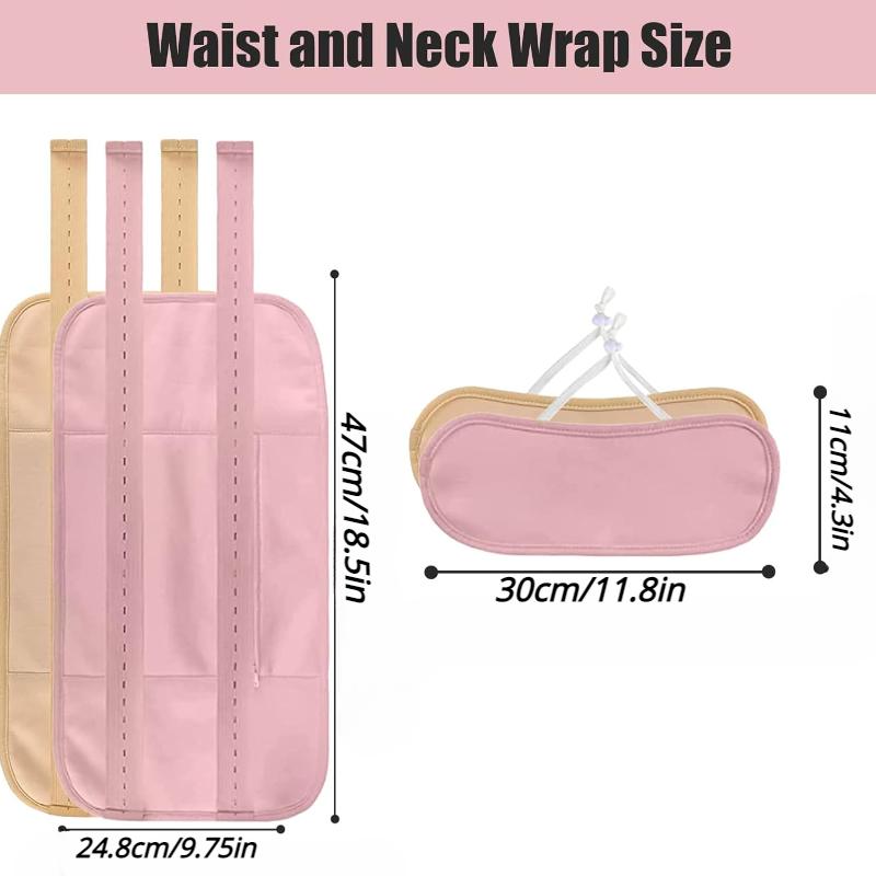 2 шт. многоразовое касторовое масло для детоксикации печени, ремешок для ухода за щитовидной железой, запорами и воспалениями, обертка на талию и шею (без масла)