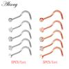 Alisouy 1Piece Steel 20G Faux Nose Rings Fake Septum Rings Hoop Nostril Daith Piercing Fake Clip On Nose Rings Oreja Piercings Jewelry