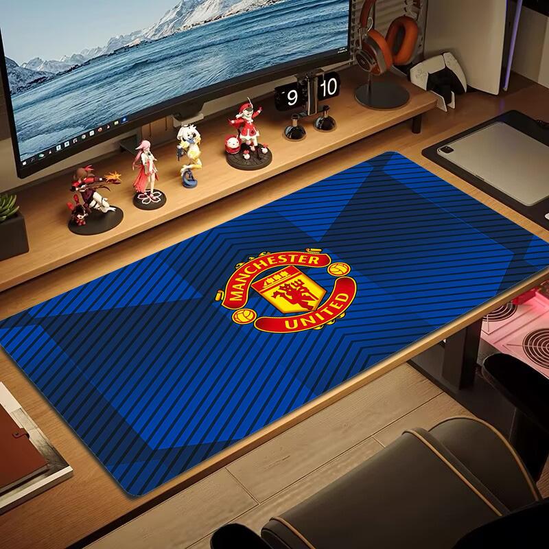 Man Utd2 Print Cushion Non-slip Laptop Tablet Big Mousepad XXL Mat Mini PC Playmat With Lock edge