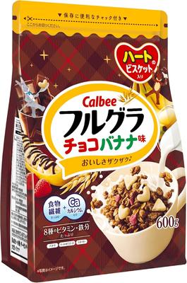 Calbee Шоколад со вкусом банана 600 г x 6 пакетиков Диетические волокна Железо Витамин Кальций Большая емкость Шоколадный банановый завтрак