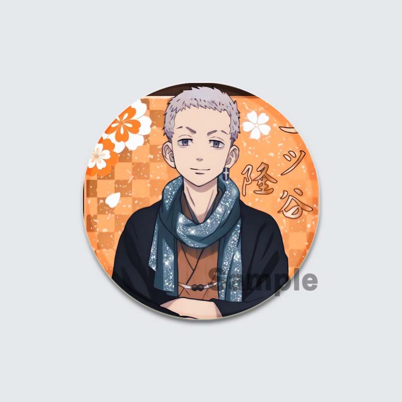 32/44/58mm Tokyo Revengers Brooch On Backpack Handmade Round Badges Anime Icon Badges for Clothes Hat Gifts Lapel Pins Accessories