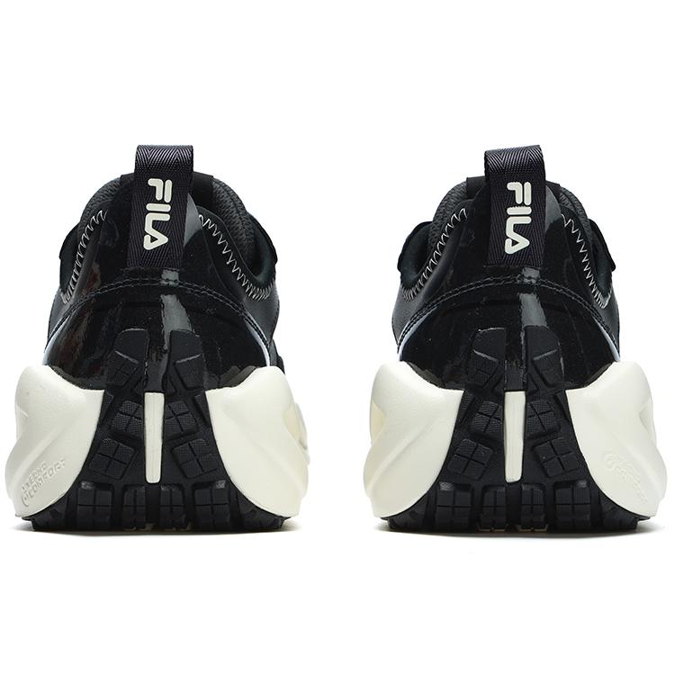 FILA CRYPTO Textile, Synthetic Leather, TPU Abrasion Resistant Low top Casual Shoes Women's Lost Black F12W313101FUB
