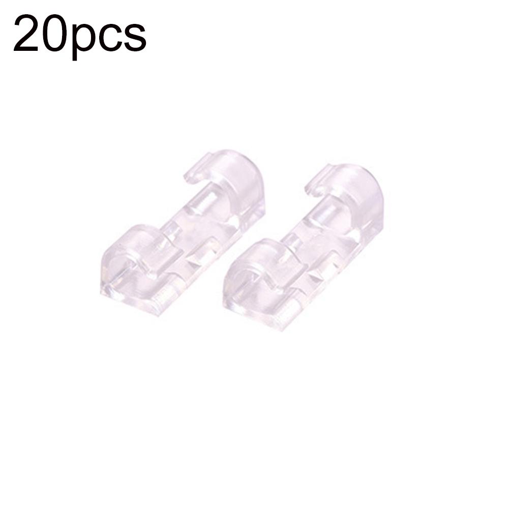 Puntos 20Pcs Self-adhesive Cable Clip Clamp Wire Buckle Line Fastener Organizer Fixer