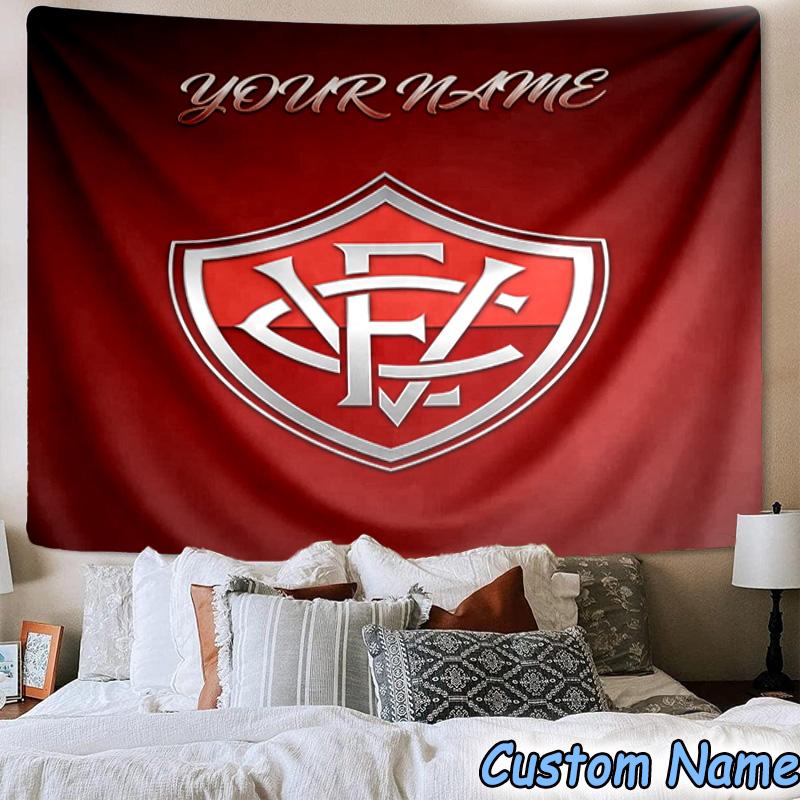 Custom Name Fluminense Club Crest Printed Tapestry, for Bedroom,Livingroom, dormitory, Large Wall Decor, Fabric Decor Fan Birthday Gifts