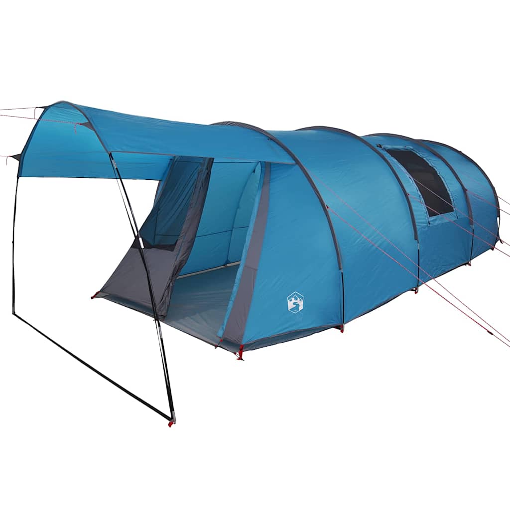 4 Person Tunnel Tent with Roof Blue and Grey 740 x 370 x 220 cm
