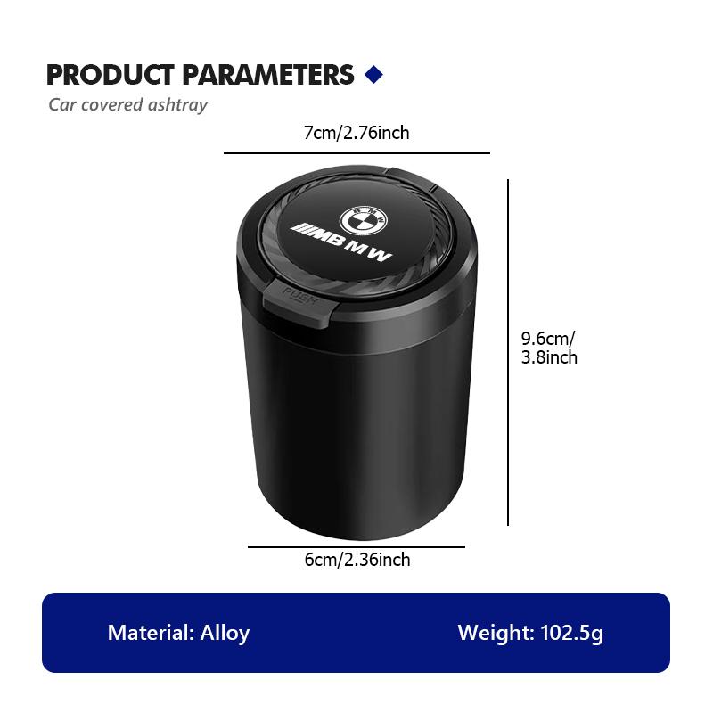 Universal Car Ashtray Garbag Can Multi-function Trash Bin For BMW 1 3 5 7 Series M F01 F20 F10 F13 E52 E53 E60 E93 djbf00