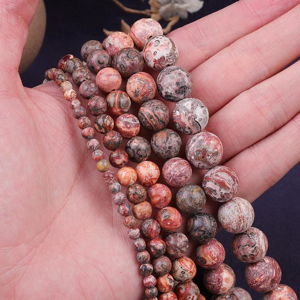 Натуральный красный леопардовый яшмовый драгоценный камень круглые свободные бусины для изготовления ювелирных изделий 4/6/8/10/12 мм