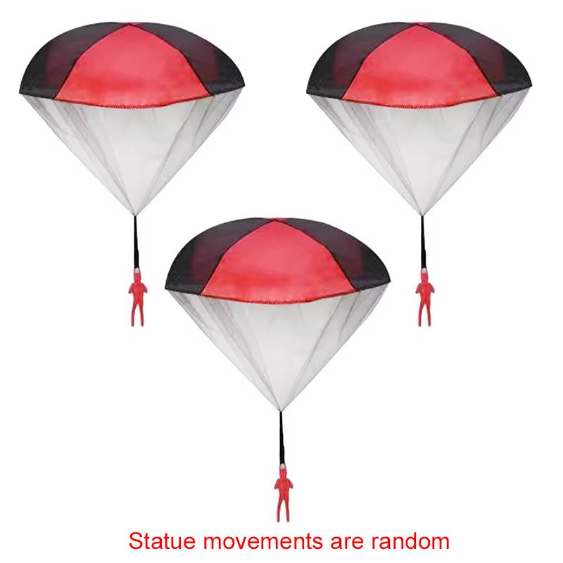 3PCS Hand Throwing Parachute 6 Colors Available Outdoor Interactive Sport Aerial Flying Parachute for Backyard Park Activity ZYF