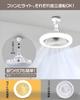 Compact LED Ceiling Fan Light, E26, with Remote Control, Stepless DimmingColor Adjustment, 3-Level Fan Speed, Timer, Adjustable Angle, Easy