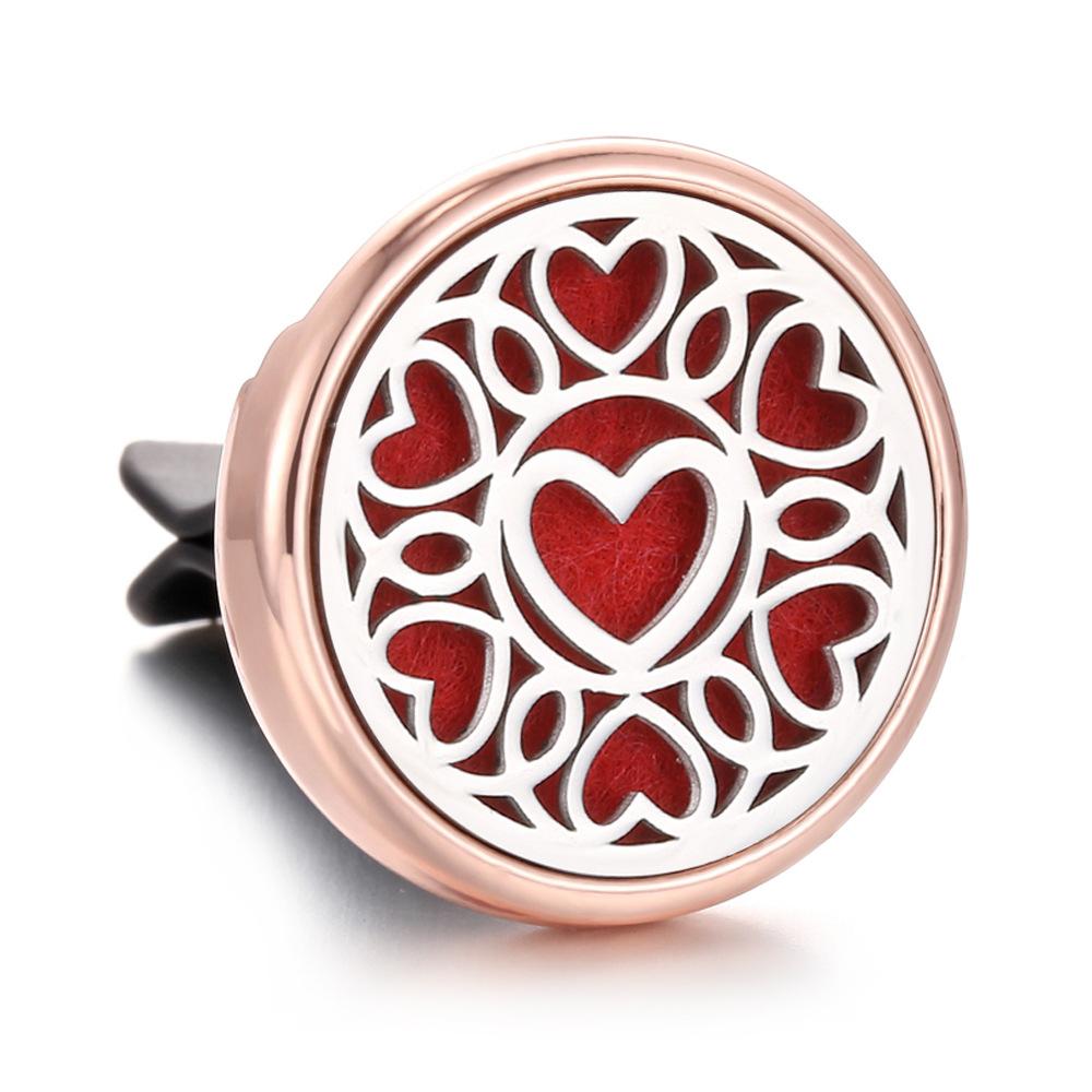 Stainless Steel Hollow Car Bracket Car Aromatherapy Trend Clip Life Tree Car Aromatherapy Clip Perfume Dispenser