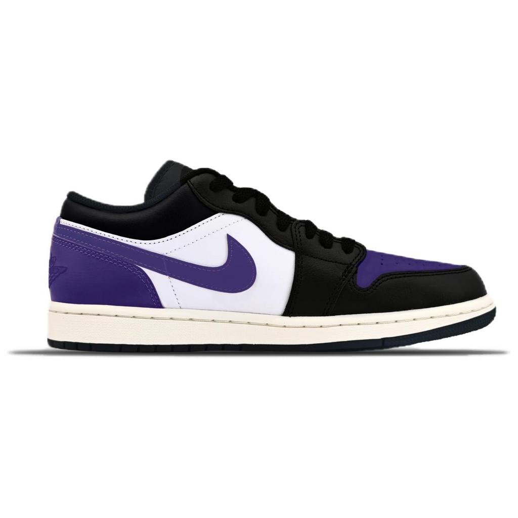 Jordan Air Jordan 1 Abrasion Resistant Abrasion Resistant Low top Vintage Basketball Shoes Unisex Purple Black 553558-081(Team1020-)