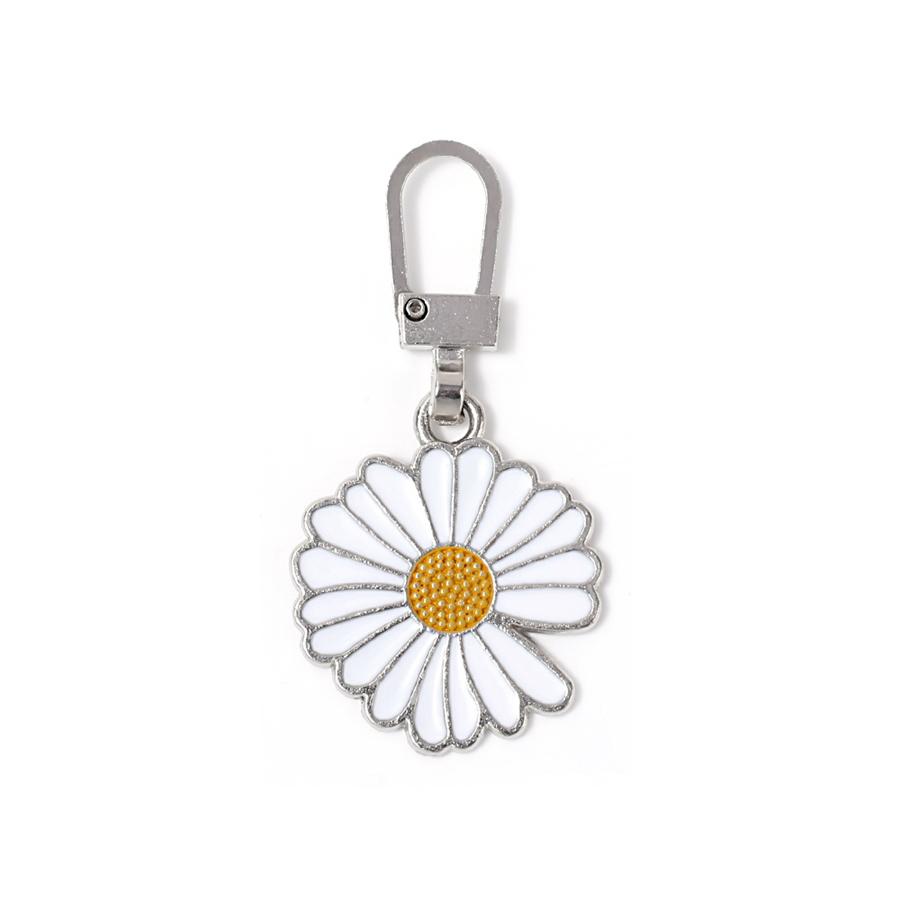 5 шт. съемные сменные ломтики на молнии, головка с замком, без инструментов, пальто, одежда, ломтики головы с подвеской, маленькая ромашка