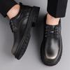 Британская кожаная обувь Кожаные мужские повседневные одинарные туфли Обувь ручной работы Сшитая повседневная кожаная обувь