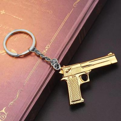 Брелок для ключей с пистолетом Desert Eagle, металлический кулон для ключей, автомобильный рюкзак, ключ для мужчин, женщин, пары, друзей, подарок, бутик