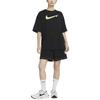 Nike Спортивная свободная повседневная футболка с прямыми рукавами и спущенными плечами, женские топы, черный цвет DX6291-010