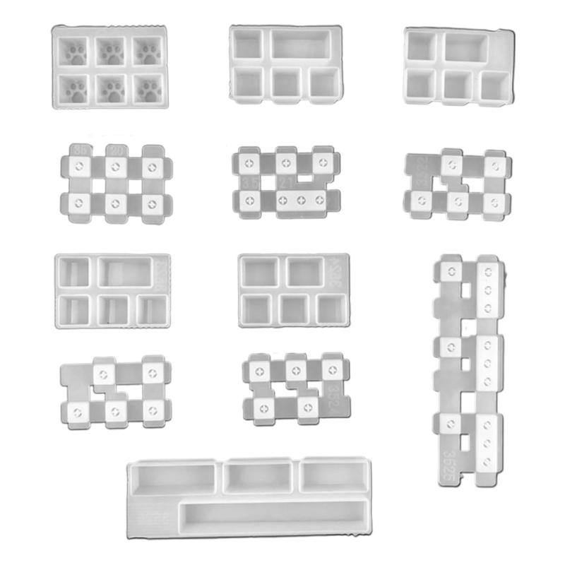 Для Колпачка Клавиши Силиконовая Форма DIY Игровая Механическая Клавиатура Силиконовая Форма Покрытие из Смолы Зеркальное Эпоксидное Форма Кошачья Лапка Хобби