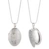 Charm Sanke Chain Jewelry Photo Locket Necklace Silver Plated Round Box Pendant