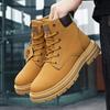 Fashion High Quality Men's Leather Boots Fashion Motorcycle Boots Platform Casual High Top Boot Classic Lace Up Ankle Boots Botas Hombre