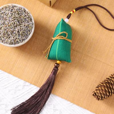 Саше в форме драконьей лодки с кисточкой Zongzi Зеленый кулон Zongzi средство от комаров Полынь и лаванда