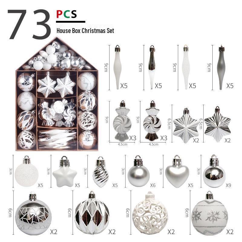 Набор украшений для рождественской елки: Подарочный набор с расписанным вручную орнаментом в виде шара