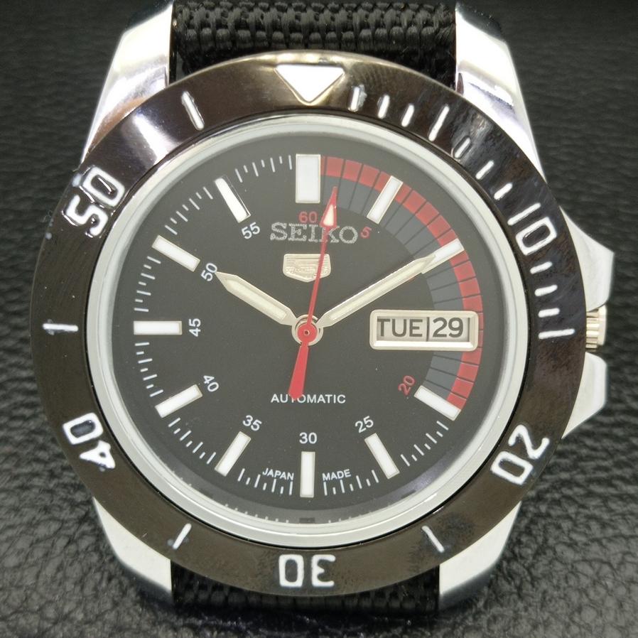 JAPAN SEIKO 5 MENS AUTOMATIC 6309A ВОССТАНОВЛЕННЫЕ ЧАСЫ С ЧЕРНЫМ ЦИФЕРБЛАТОМ a426510-2
