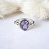Редкий камень иолит Ювелирные изделия из серебра 925 пробы Кольцо ручной работы для мужчин и женщин RR-14-7