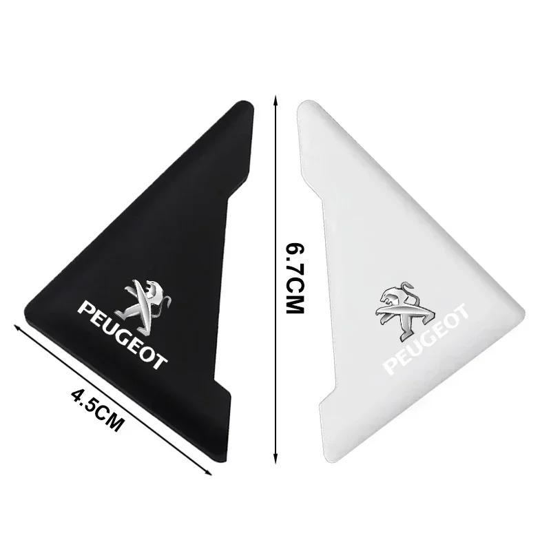 2026 Горячая Автомобильная Наклейка 2 шт. Силиконовый Значок Автомобиля Накладка на Уголок Двери Защита от Ударов и Царапин Бампера Для Peugeot 208 3008 308 508 408 2