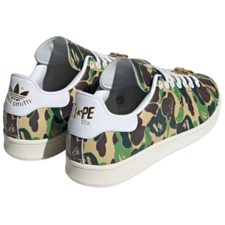 BAPE x adidas Stan Smith 30th Anniversary - ABC Camo Unisex Sneakers Multi-Color Cloud-White Off-White IG8949