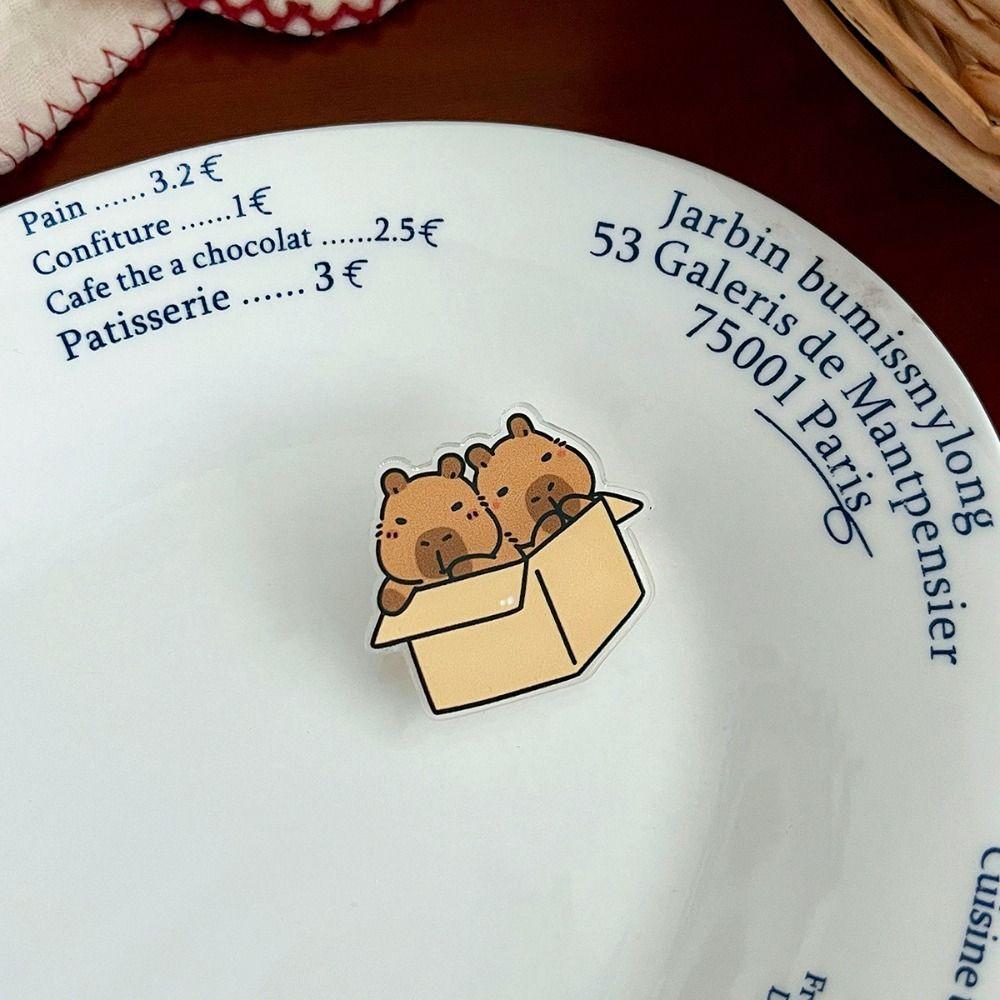 Милая брошь капибара, значок животного Капибара, булавка с изображением капибары, унисекс