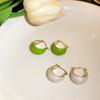 U Shape Fashion Jewelry Korean Style Earrings Girl Stud Earrings Women Round Earrings Ear Buckle