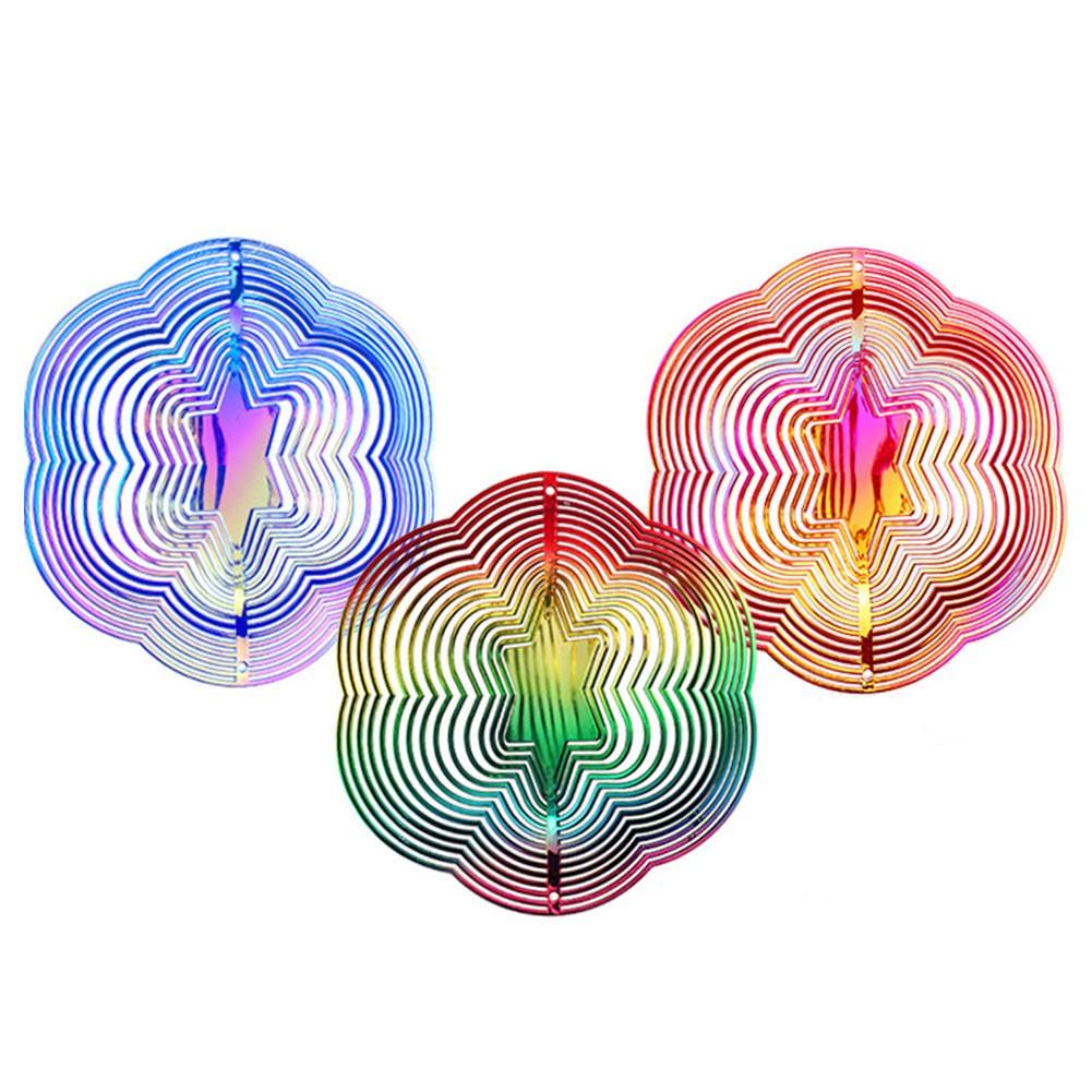 3D Колокольчик ветра Красочное украшение для сада Подвесной кулон