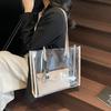Hot Sale Transparent Niche Bag Women's Design Large Capacity Shoulder Bag Fashion Child and Mother Bag