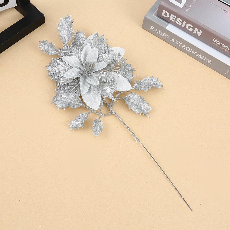 Christmas Decoration Supplies, Adhesive Powder, Hollow Out, Christmas Flower DIY, Christmas Tree Decoration, Decorat Props, Christmas Flower Branches
