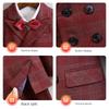 Boys Suit Set Fashion Plaid British Style School Kids Host Performance Costume Flower Children Wedding Outfit Toddler Birthday Formal Wear