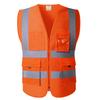 Hi Vis VIZ Excutive Vest High Visibility Reflective Mesh Vest Multi-pocket Safety Vest With Reflective Stripes Mens Summer Vest