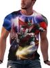 Classic Anime Mazinger Z Robot 3D Printed T-shirt Summer Men's Cartoon Short Sleeved Shirt Harajuku Street Casual Round Neck Pullover