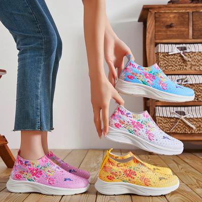 Летняя новая женская модная тенденция Lazy Shoes Water Diamond Casual Breathable Shoes Женская спортивная обувь